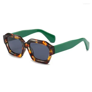 Солнцезащитные очки нерегулярные квадратные мужчины женщины в тренде мужские оттенки ретро -полигоны женские солнцезащитные очки UV400 Gafas