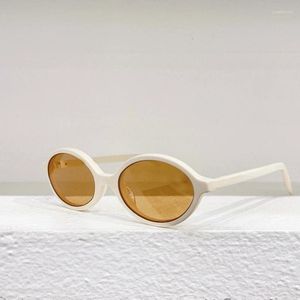 Sonnenbrille Ovaler kleiner Rahmen Frauen 04Z Retro Style Optical Mirror Mode Herrenbrille 8 Farben Beige schwarz rosa lila