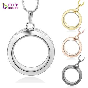 30mm Round magnetic glass floating charm locket Zinc Alloy chains included for LSFL02226i
