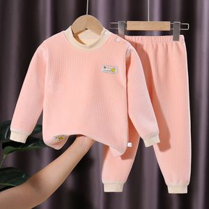 Kinder setzt Baby warmes Set Jungen Mädchen Kinder verdickte Wärmeunterwäsche Winterkleidung Sets Frühling Herbst Kinder Jugend Outfits