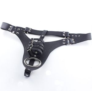 Läderremmar Begränsning Erektion Bondage Sex Set Chastity Belt Device Bestämmsele Bondage With Cock Ring Vuxen Fetish Sex GA2953096