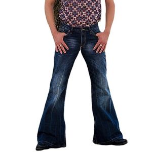 Men's Jeans European and American men's casual flared pants youth jeans