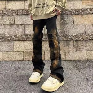 Men's Jeans 2023 Ropa Grunge Y2K Streetwear Distressed Slim Ripped Pants For Women Clothes Hip Hop Old Male Denim Trousers Hombre