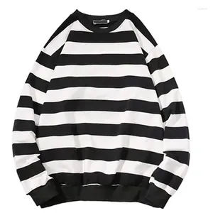 Men's Hoodies Green Striped Sweatshirts Men Youth 2023 Fashion Crewneck Lightweight Pullover Sweatshirt Mens Hip Hop Casual Streetwar