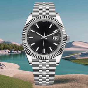 Automatisk klocka Datejust Designer High Quality Mechanical Movement Watch 31mm Quartz Movement 36 41mm rostfritt stål räfflad vattentät safirspegel klocka