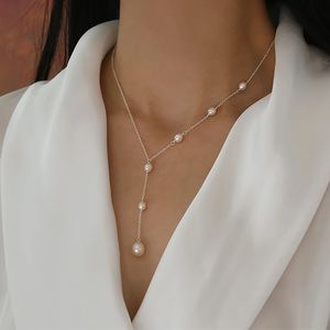 Ashiqi Real S925 Sterling Srebrny Naturalny słodkowodny Pearl Wisiant Naszyjnik dla kobiet 231222