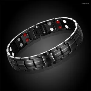 Bangle Trend Selling Fashion Woman Men's Armband Magnetic Hematite Rostfritt stål Tourmaline Four Elements Mracelet Birthday Present