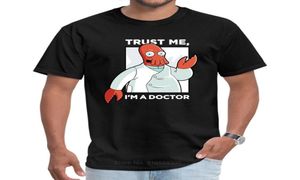 Camisetas de homens engraçados Doutor Zoidberg, que exclusiva camiseta especial 100, pistas de tecido de algodão, confie em mim, eu sou um Cthulhu Tees 2207053356713