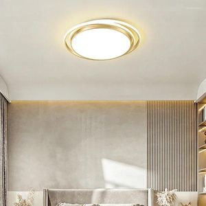 أضواء سقف ذهبية LED LED غرفة نوم غرفة المعيشة بجانب السرير لوكسوي الثريا مصباح الممر الممر ديكور منزلي داخلي