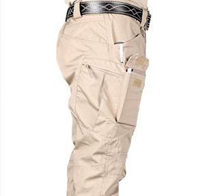 Mens Tactical Pants Multiple Pocket City byxor Urban Sport Man Slim Fat Black Cargo Pants Men Pante Motorcykel 5xl2901515