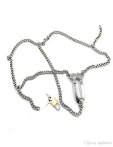 Nuovo acciaio inossidabile in acciaio inossidabile Dimensione regolabile Castità Beltchastity DeviceType Chastity Lockbdsm Sex Toysadult Game5539459