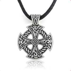 A29 Vintage Style Religious Cross Knot Totem Attractive Viking Necklace for Men and Women214y