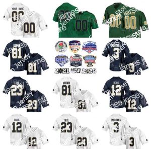 24 NCAA Football Notre Dame Fighting Irish College Jersey 12 Ian Book 3 Joe Montana 6 Jerome Bettis Tim Brown 81 Alan Seite 23 Golden Tate