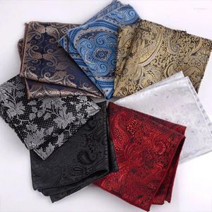 Bow Ties 2 PCS English Vintage Floral Pocket Square Handduk Män