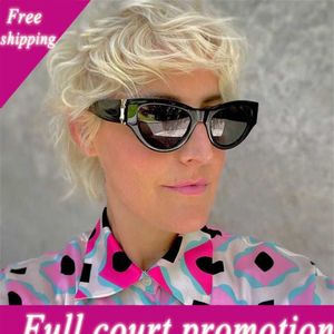 Designer Sonnenbrille UV400 Hohe Qualität für Frauen Marken 22 Jahre alte Plate Cat's Eye Trendsetter Sonnenbrille Star Street S T334H