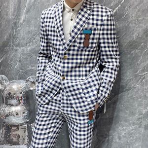 Mens Suits Blazers Western Giyim Tasarımcı Erkekler Meyve Baskı Blazer Sonbahar Lüks Out Gare Kaplama İnce Fit Mektubu Patchwork Kadın Elbise Takım Pantolon