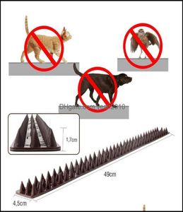 Houses Pet Supplies Home Garden10PcsPack Garden Cat Dog Scat Mat Plastic Thorn Bird Burglar Defender Fence Spike Anti Pigeons Bir6452552