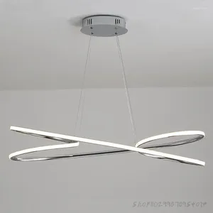 Lampade a sospensione Finitura cromata/oro Luci a LED moderne per sala da pranzo in alluminio da lampada nordica sospesa