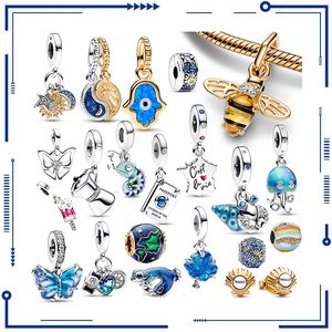 925 Srebrny 2023 Spring Nowy mały motyl Buttle Charm Pearl odpowiedni do domowej roboty biżuteria