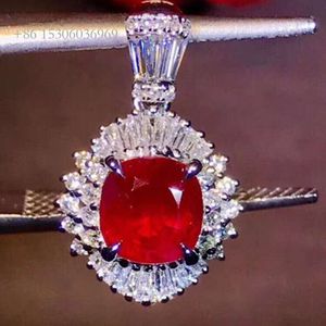 Золото Южная Африка Реал Бриллиант Мозамбик 1,26CT Естественный необычный голубь кровопролитие красная подушка рубиновый ожерелье.