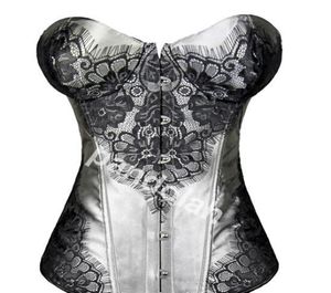 Whole Women Sexy Embroidery Corsets Strapless Boned Overbust Bustiers Lace Intimates7151286