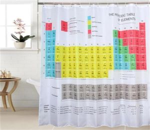 Periodic Table of Elements Badrumsgardiner Vattentät 3D -tryckduschgardin Vit tyggardin för badet 2010297964190