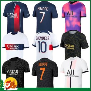 23 24 24 Mbappe koszulki piłkarskie G.Ramos O.Dembele Hakimi Fabian Draxler 2023 2024 Koszula sportowa