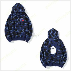 Mens hoodie Mens Designer Hoodies Shark Womens Pullover Hoodys Camouflage Glow Pure Clothes Cotton Sweatshirts Lysande tryck överdimensionerad panel C 46R2