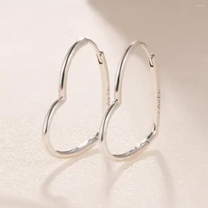 Orecchini per borchie Factory Wholesale 925 Sterling Silver Love Heart Hoop Canding FAST European Jewelry Fashion