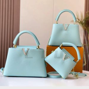Designer Bag Handbag Högkvalitativ Crossbody Bag Women Tote Bag Brand äkta läder Handväska Luxury Capu Väskor avtagbar axelrem