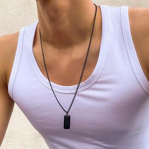 Kolye Kolyeleri Neo Gotik Siyah Metal Zincir Kolye Erkekler için Serin Şişeler Geometrik Erkek Aksesuarları UNISEX CHARM Takı G273T