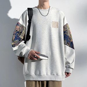 Erkek hoodies ayı grafik baskı kazakları erkek y2k vintage sokak kıyafeti mürettebat sweatshirts hombre sonbahar hip hop gevşek eşofman