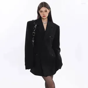 Abiti da donna Lucyever in stile giapponese sciolto blazer cappotto femminile spalline di alta qualità abito nero outwear da donna coreano unisex casual