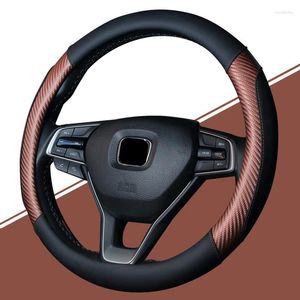 Steering Wheel Covers Car Cover 38cm Four Seasons Universal Sweat Anti-Slip Wear Breathable Leather