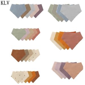 4 Pcs Soft Cotton Triangle Scarf Solid Color Snap Button Bib Baby Feeding Drool Saliva Towel Infants Bandana Burp Cloth for 231222