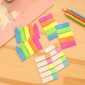 Gift Wrap 1Pack/Lot Sticky Notes Fluorescence 5 Candy Colors Self Adhesive Message Label Sticker Office School Memo Pad