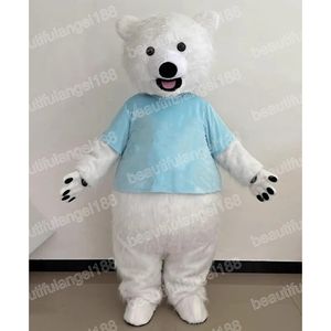 Halloween Polar Bear Mascot Costumes High Quality Cartoon Theme Character Carnival Outfit Christmas Fancy Dress for Men Women Performance