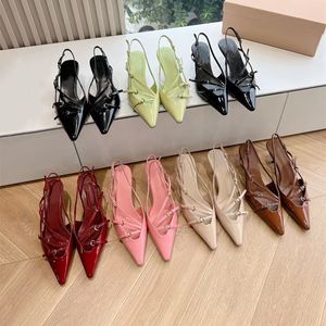 Famous female designer brand shoes sandals high heels pointed patent leather,pink slippers fashionable white women's brand sandals