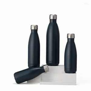 Water Bottles Stainless Steel Outdoor Sports Kettle Cycling Bottle Double-layer Insulation And Cooling Trend Essential Fashion
