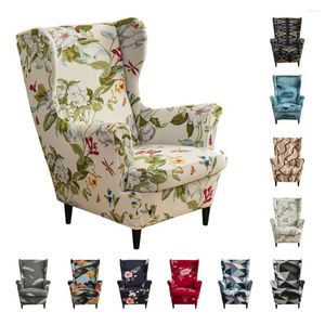 Stuhlabdeckungen Blumen -gedrucktes Sofa -Schicht Elastic Polyester Baumwoll Sessel Retro und nostalgische abnehmbare Sitzkissenbedeckung