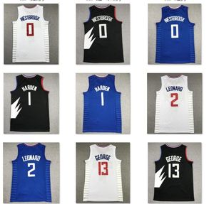 23-24 Maglie da basket Harden Leonard George Westbrook Royal Swingman Jersey Fast Break City Edition Edition Association ha guadagnato