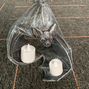 Titulares de vela Halloween morcego decoração de alta qualidade Spooky Wall Tealight Shape realista de forma ecológica para