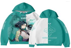 Men039s Hoodies jogo genshin impact homem homem 39s molhas de moletom para meninos Anime 3d Hoody Sexy Girl Klee Xiao Mens Hoodie Kid7972220