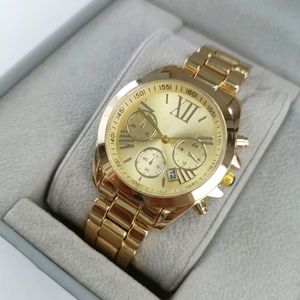 Wristz Wristwatch الفاخرة الجديدة شبكة أزياء Red MK Watch Full Sky Star Steel Band Wristwatch Luxury Full For Women