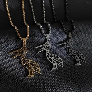 Pendant Necklaces Duck Necklace Anime Laser Stainless Steel Ugly Duckling Men Ladies Wholesale