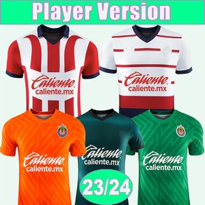 2023 24 Chivas Oyuncu Versiyonu Futbol Formaları I. Brizuela A. Vega G. Sepulveda F. Beltran Cisneros Eve Away Away 3. GK Futbol Gömlekleri Kısa Kollu Yetişkin Üniformaları