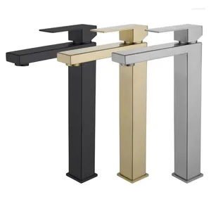 Bathroom Sink Faucets Cold Water Stainless Steel Faucet Modern Bath Gold Black Silver Countertop Mounted