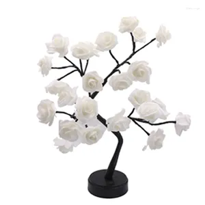 Luzes noturnas BMDT-24 Rosas LED Árvore de flores RGB 17 Lâmpada colorida Dia das mães Festa caseira Luz de Natal Decoração de casamento