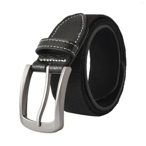 Belts Men Black Portable Fashion 110cm Length Single Row Hole Durable Waist Belt For Wedding Work Birthday Street Cosplay