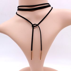 Långt rep halsband kvinnor choker gotisk stil streetwear goth sammet smycken steampunk collar för tjej chocker korea